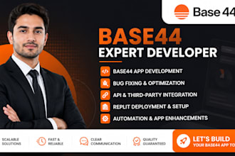 develop base44 bug fixing base44 integration base44 replit base44 app expert