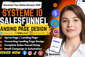 create systeme io sales funnel, systeme io website, systeme io landing page