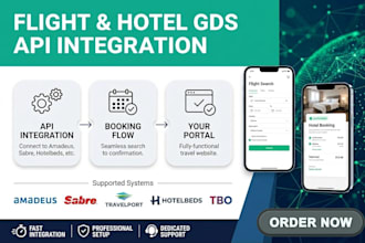 integrate gds api to filght hotel booking travel develop amadeus hotelbeds tbo
