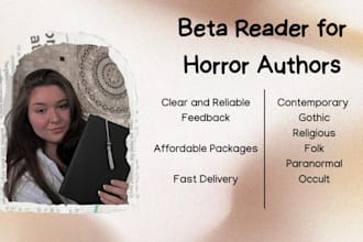 beta read your horror novel and provide honest feedback