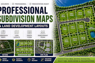 create subdivision maps and land development site layouts