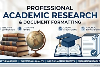 do professional academic research and document formatting
