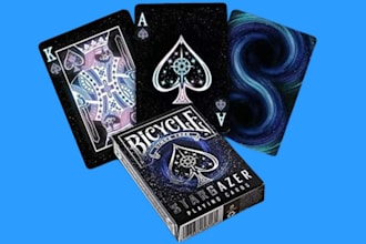 illustrate bicycle stargazer style custom playing cards