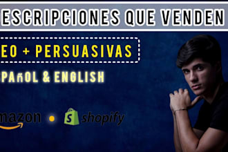 escribiré descripciones de productos SEO y persuasivas