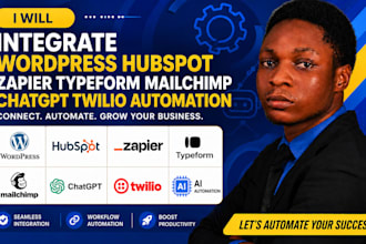 integrate wordpress hubspot zapier typeform mailchimp chatgpt twilio automation