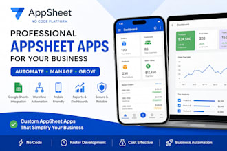 build no code appsheet app for inventory, CRM and tracking