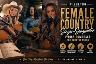 be female country singer songwriter, lyrics composer for country song, country