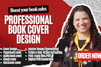 design your professional book cover and interior layout
