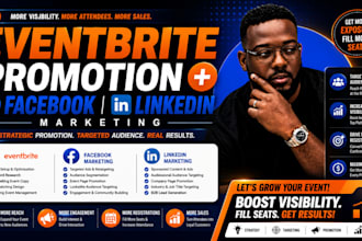 grow your event audience with eventbrite SEO, facebook ads, linkedin email