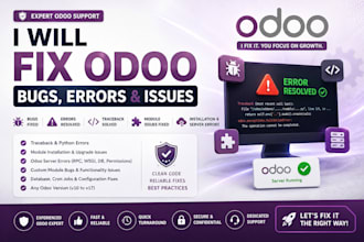 fix odoo bugs errors traceback module issues and installation server errors