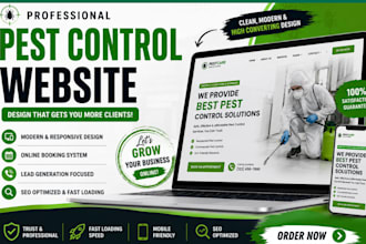 design a professional pest control website with booking and lead generation
