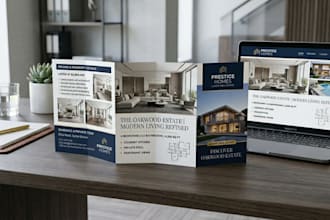 brochure design, real estate brochure, trifold brochure design, digital brochure