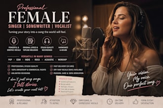 be your pop radio singer female jingle writer metal rock jingle and intro