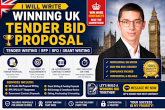write winning UK tender bid proposal grant writing