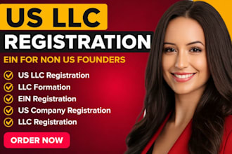 do US llc registration, ein for non US and US  residents US llc  for ecommerce
