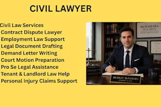 be your civil lawyer for property, business, employment, and contract litigation