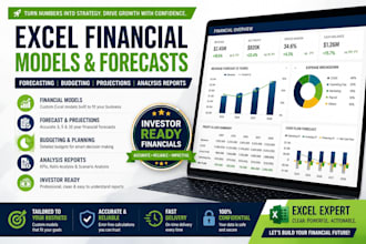 build excel financial models, forecasting, budget, projections, analysis report