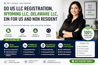 do US llc registration, wyoming llc, delaware llc, ein for US and non resident