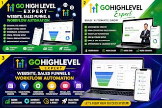 design gohighlevel website, sales funnel and automation workflows