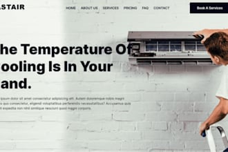 design wix hvac website furnace repair ac installation roofing services website