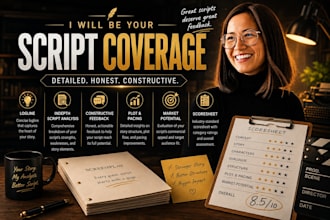 give script coverage feedback, analysis, notes, for film screenplay or TV pilot