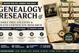do genealogy research, family tree ancestry and death certificate research