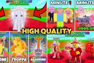 create cartoon brainrot youtube thumbnail for roblox