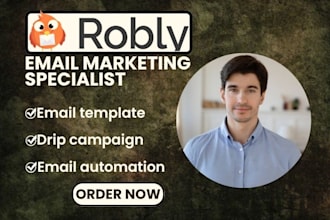 setup robly automation robly email template drip campaign