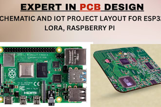 design pcb and iot schematic for esp32, lora, raspberry pi