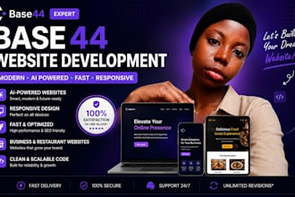 build a modern responsive ai website using base44