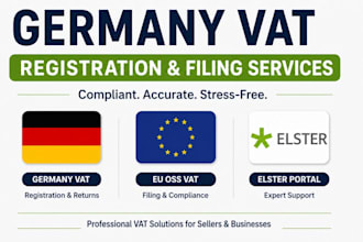 handle your germany vat registration bookkeeping income tax file eu oss vat