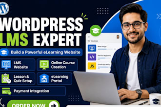 build wordpress elearning lms website using tutor lms pro