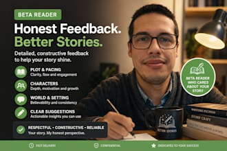 read your book and give clear, actionable feedback