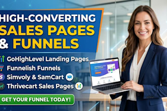 do gohighlevel landing page, funnelish, simvoly, samcart, thrivecart sales page