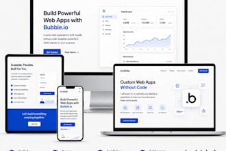 build bubble io saas mvp web app as bubble io developer