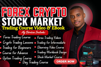 create forex trading crypto trading, stock market trading video course and ebook