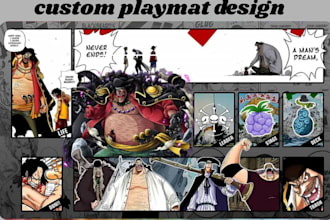 create custom playmat, board game, mtg card gam yugioh playing card and fantasy