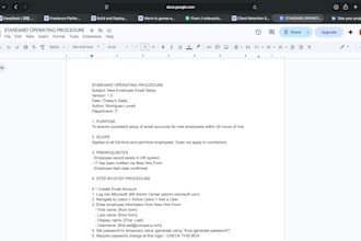 write IT technical documentation and sops