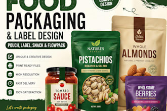 design professional food pouch and packaging