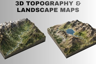 create realistic 3d topographic maps, terrain models, gis mapping, shaded relief