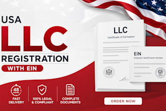us llc registration, ein, business bank account, company formation, dba
