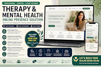 build therapy website mental health counseling healthcare psychology website