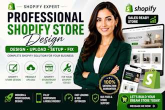 design shopify  store, shopify product upload, shopify store, fix your shopify