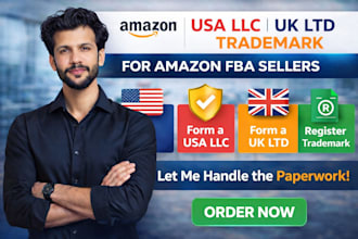 register your llc, ltd company and trademark in USA and UK