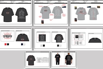 create t shirt tech pack and apparel tech pack for manufacturing