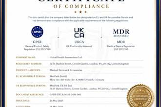 act as your eu and uk responible, gpsr, ukca, cpnp  for all your products