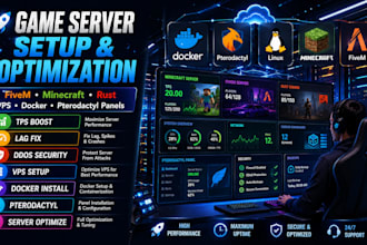 setup optimize fivem minecraft rust servers vps docker pterodactyl panels