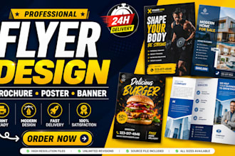 design print ready business flyer, banners, posters and brochure marketing flyer