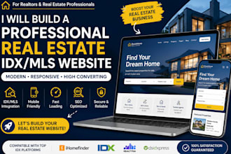 build a professional real estate idx mls website for realtors
