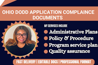 write dodd ohio policy and procedure, program service plan, administrative plan